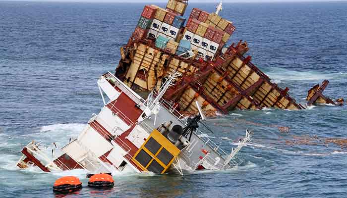 Container shipwreck