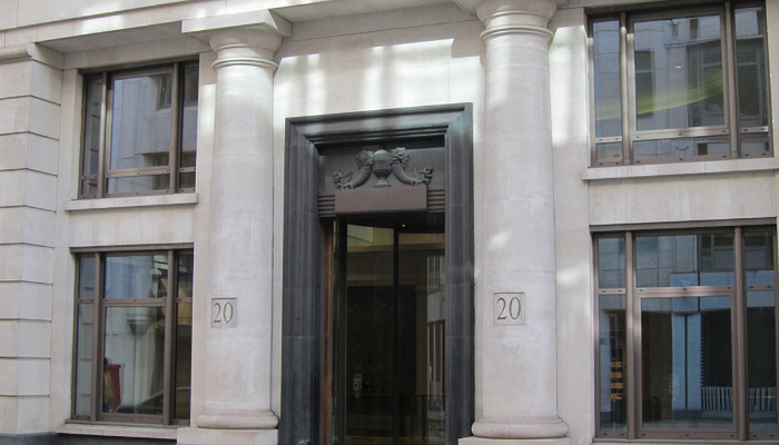 Prudential Regulation Authority offices at 20 Moorgate, London
