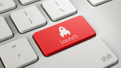 launch Icon Concept on the Red Keyboard Button