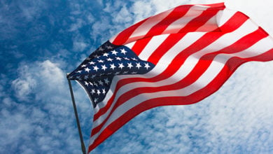 USA flag background. American symbol of fourth of July Independence Day, democracy and patriotism