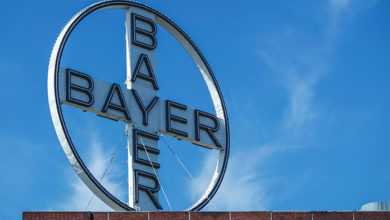 UERDINGEN, KREFELD / GERMANY - AUGUST 05 2015: Bayer logo short after the explosion in Chempark Uerdingen