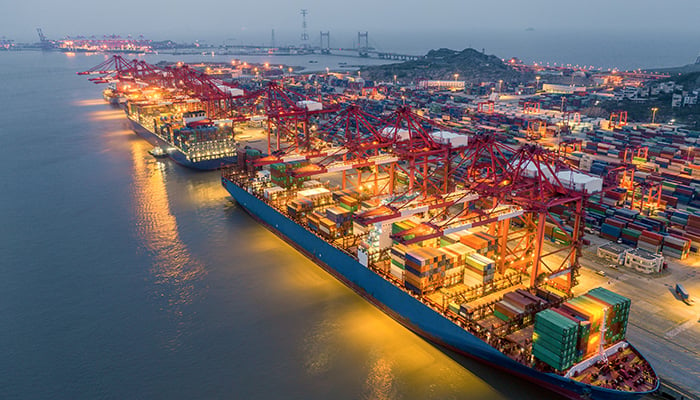 Port of Shanghai. Credit: Shutterstock/fuyu liu