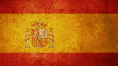 spain flag with old texture grunge and vintage