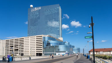 Atlantic City, NJ - Oct. 6, 2020: Ocean is the northernmost casino on the boardwalk. Ocean Casino Resort's hotel tower is the tallest structure in Atlantic City.