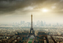 Storm over the Eiffel Tower, Paris, France