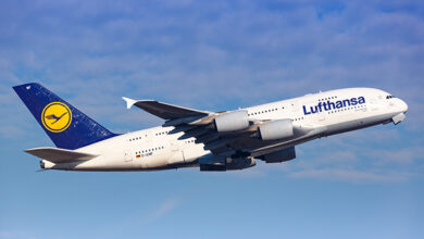 Lufthansa Airbus in flight