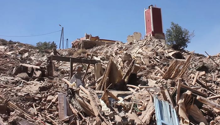 Earthquake impact in Douar Agadir Jamaa, Tizi N'Test commune, Taroudant Province, Morocco. September 2023