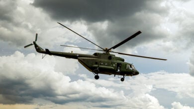 Mi-17 helicopter in flight