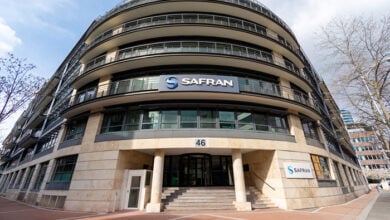 Issy-les-Moulineaux, France - March 21, 2021: Exterior view of the Safran building (Paul-Louis Weiller site). Safran is a French group specializing in aeronautics, space and defense